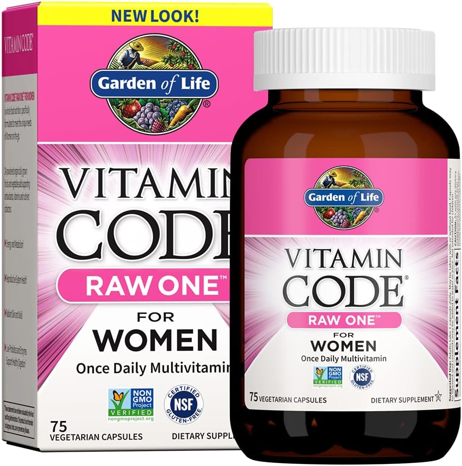 Garden of Life Vitamin Code Raw One Once Daily Multivitamin Capsules & Vitamin D