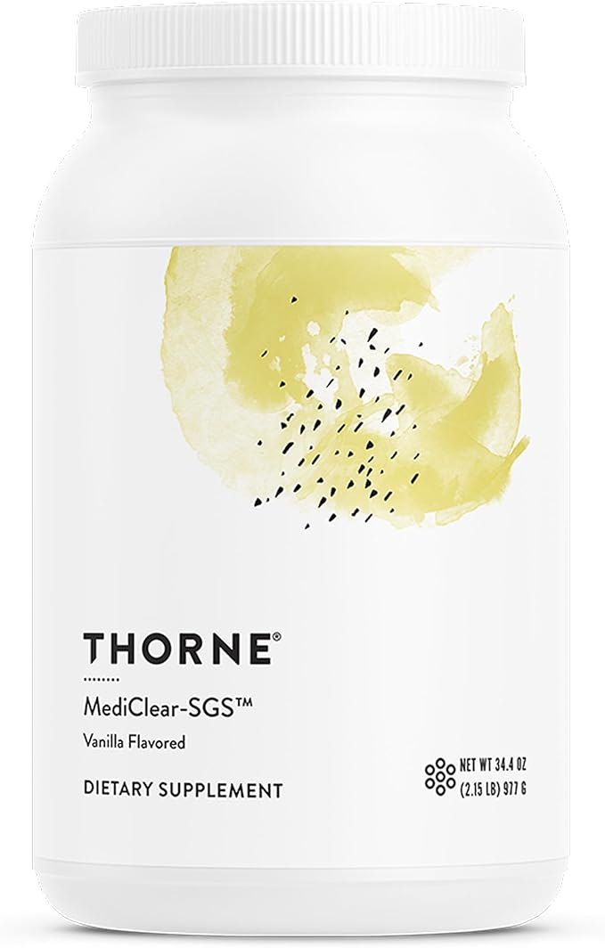 THORNE - MediClear-SGS - Rice and Pea Protein-Based Drink Powder with a Complete Multivitamin-Mineral Profile - Foundational Support - Eliminate Environmental & Dietary Toxins* - Vanilla - 34.4 Oz