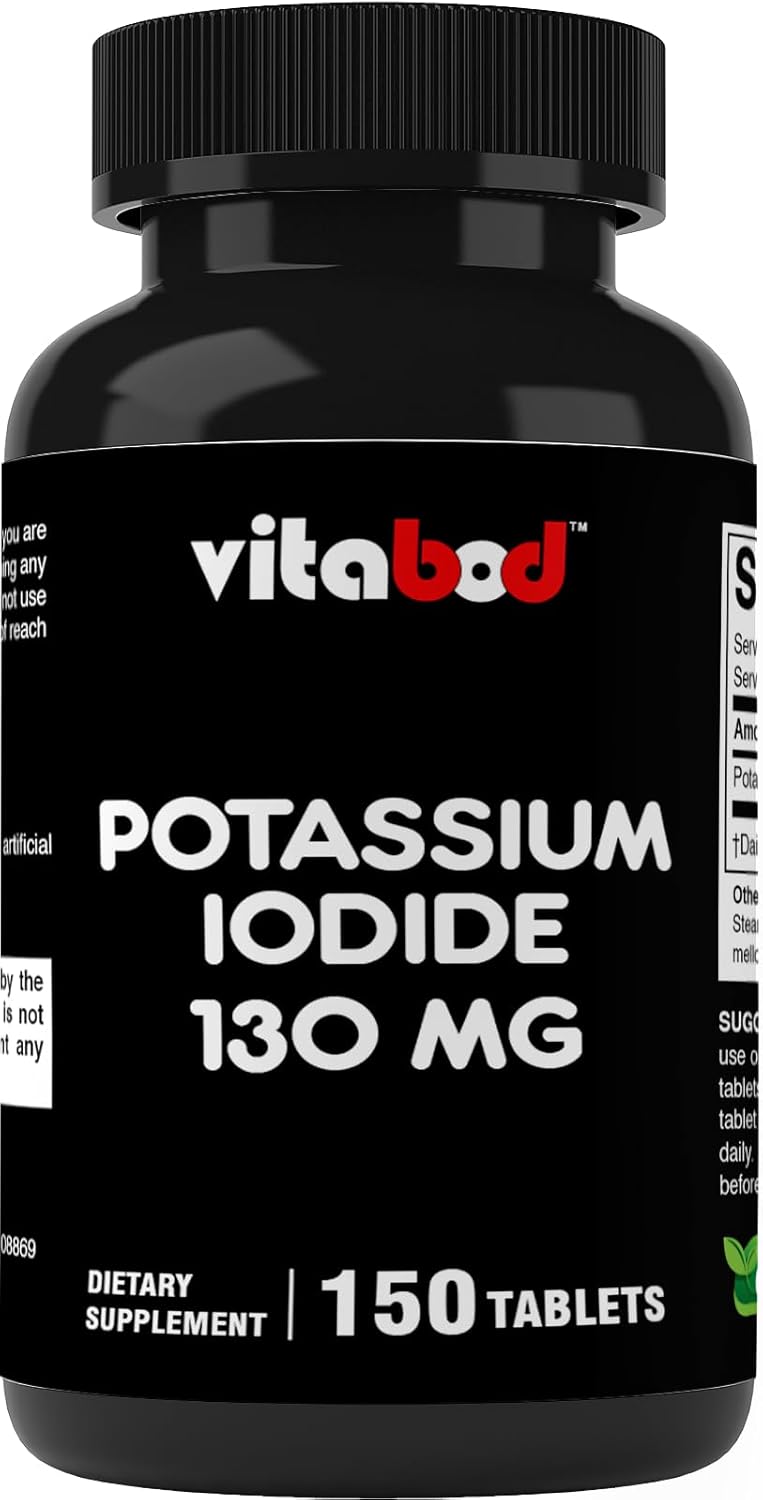 Potassium Iodide Dietary Supplement 130 mg per Serving - 150 Tablets (1 Bottle) - Exp 10/2028