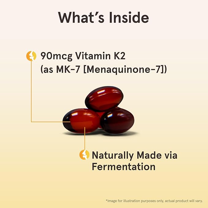 Jarrow Formulas MK-7 90 mcg - Bioactive Form of Vitamin K2-90 Servings (Softgels) - for Bone & Cardiovascular Health - Vitamin K2 MK-7 Dietary Supplement - Gluten Free