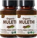 Mulethi 120 Tablets – USDA Organic Licorice Root – Supports Digestive Health & Immunity* - Pack of 2