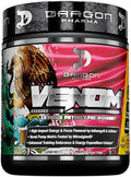 DRAGON PHARMA Venom Extreme Potency Pre-Workout, Laser Sharp Focus + Energy, Intense Performance, Proven Ingredients for Enhanced Vasodilation & Endurance (40 Servings, Tamarindo Aqua Fresca)
