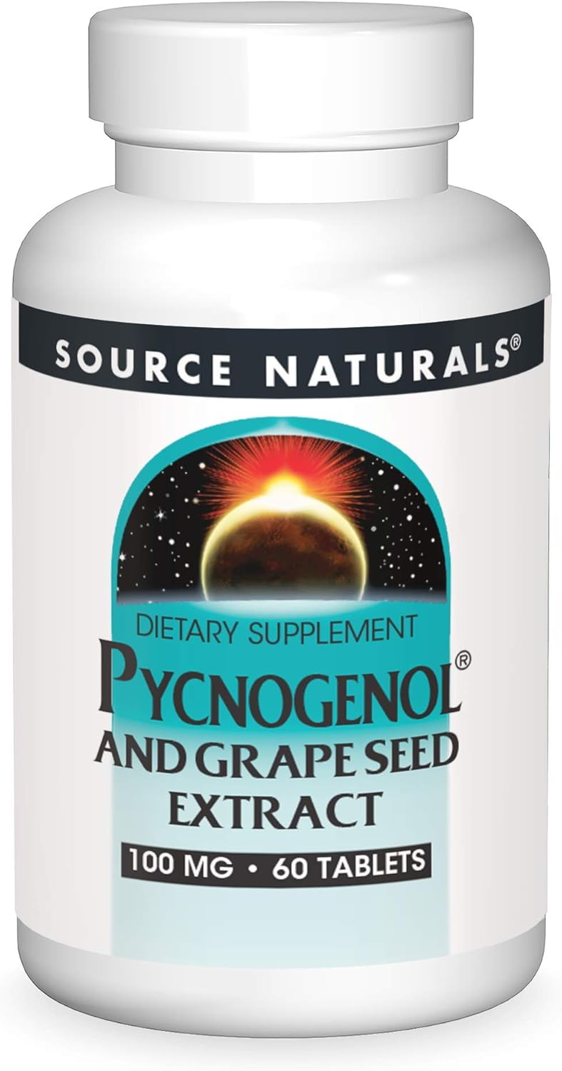 Source Naturals Pycnogenol & Grape Seed Extract 100 mg Dietary Supplement - 60 Tablets