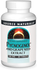 Source Naturals Pycnogenol & Grape Seed Extract 100 mg Dietary Supplement - 60 Tablets
