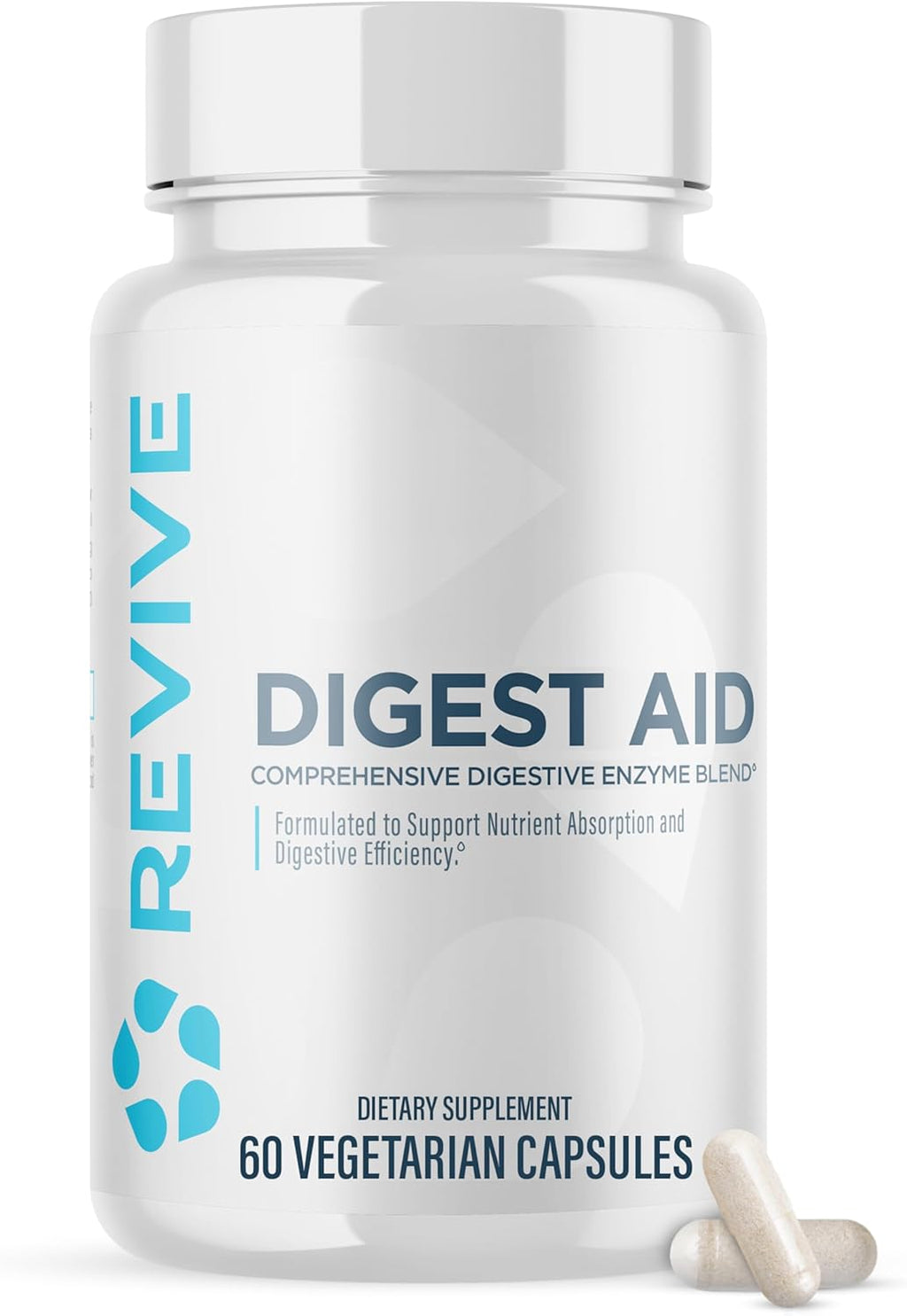 Revive MD Digest Aid, Digestive Support Supplement for Men & Women - Comprehensive Digestive Enzyme Blend with Probiotics & Prebiotics for Gut Health & Healthy Digestion - 90 Capsules