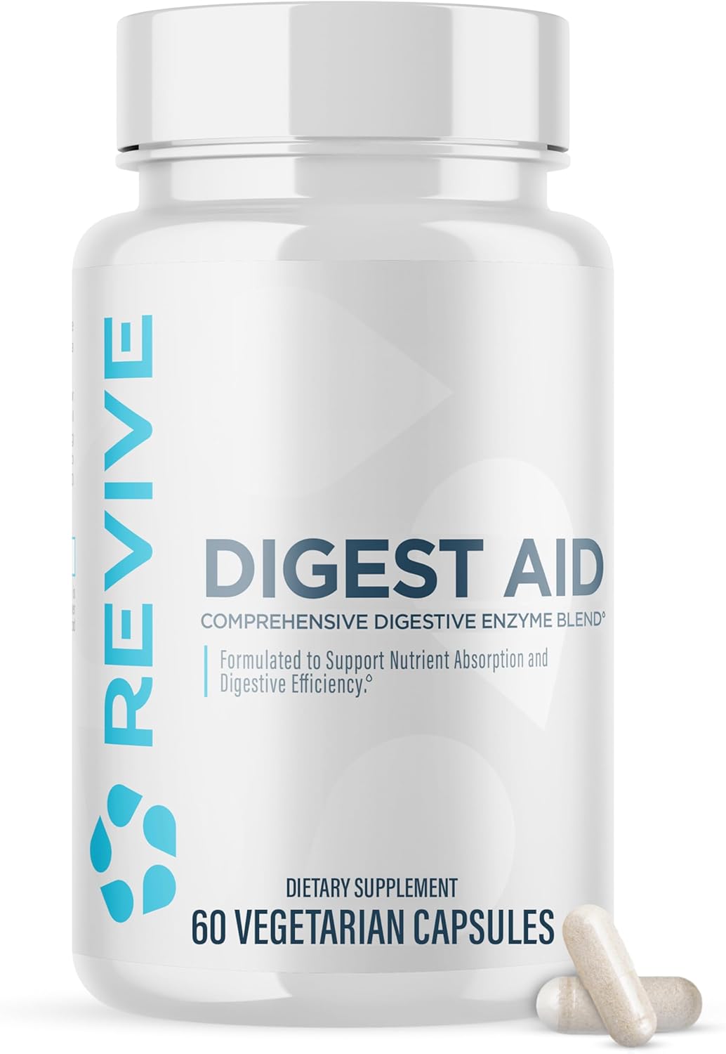Revive MD Digest Aid, Digestive Support Supplement for Men & Women - Comprehensive Digestive Enzyme Blend with Probiotics & Prebiotics for Gut Health & Healthy Digestion - 90 Capsules