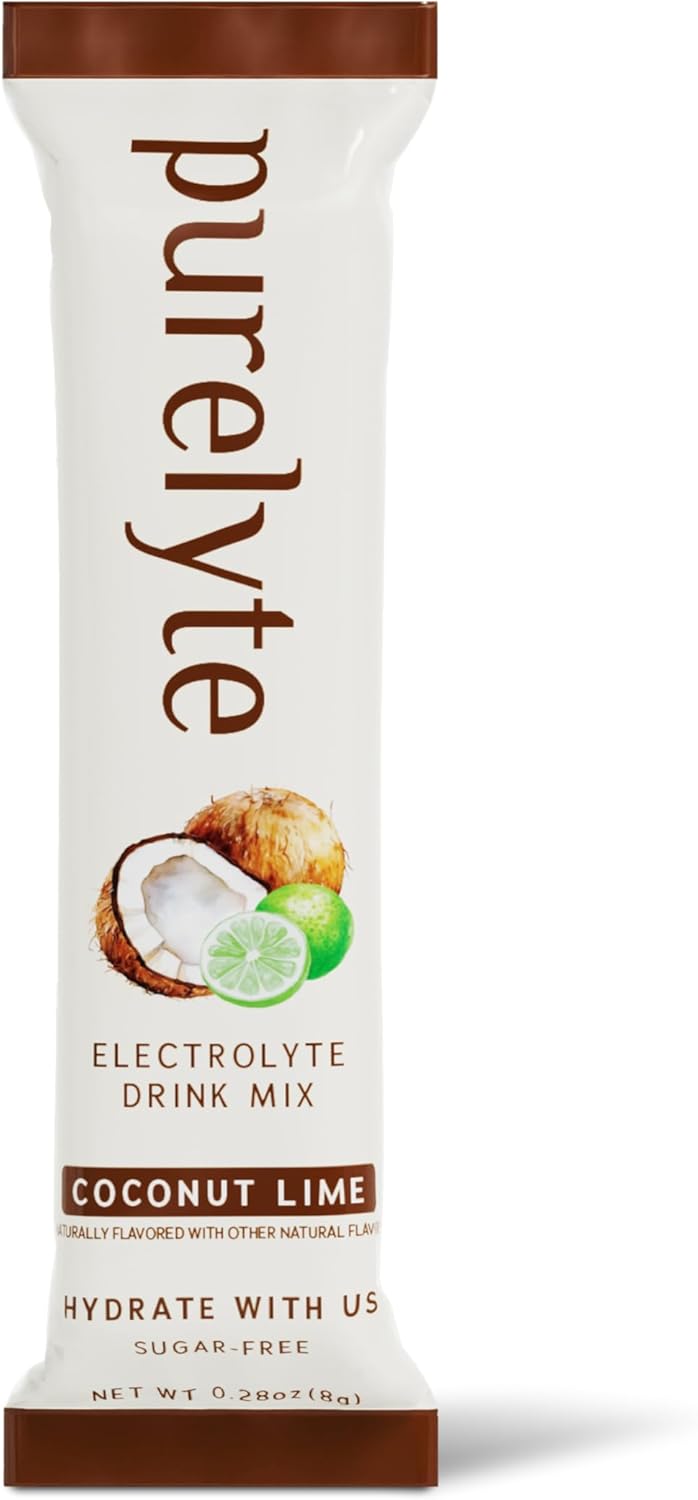 Electrolyte Drink Mix – Sugar-Free Hydration Powder Packets – Clean Electrolytes with Trace Minerals – Keto, Vegan, Gluten-Free – No Artificial Sweeteners – 12 Sticks – Coconut Lime