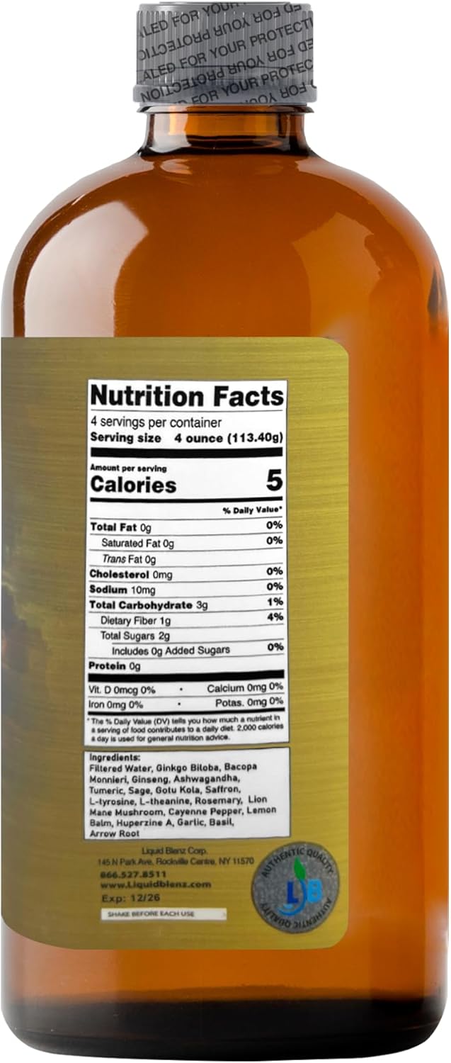 Good Brain Tonic | Herbal Supplement for Memory & Focus | Natural Cognitive Support | 16 fl oz