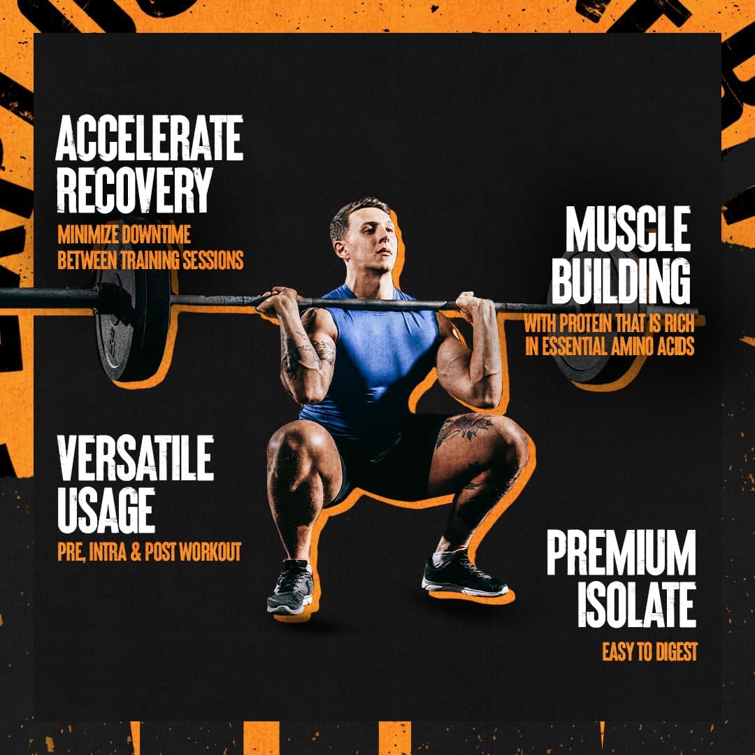 Clear Whey Isolate Protein Powder - Easy to Digest and Mix, 5g BCAA, Deliciously Juicy, Refreshing Anytime Drink for Men and Women, Pineapple Orange 500g (20 Servings)