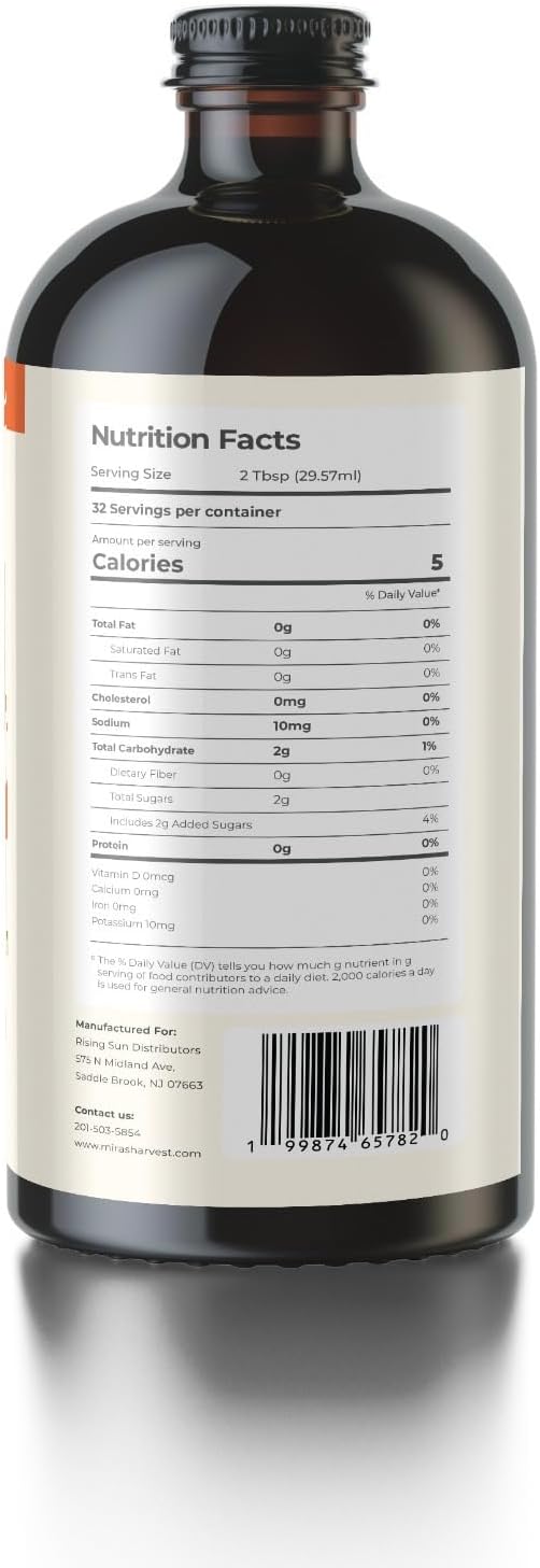 Mira’s Harvest Wildcrafted Sea Moss Bitters Liquid, with Soursop Guanabana 16oz For Energy, immune boost and radiance, ultra absorption, great taste (Seamoss-Honey Lemon)