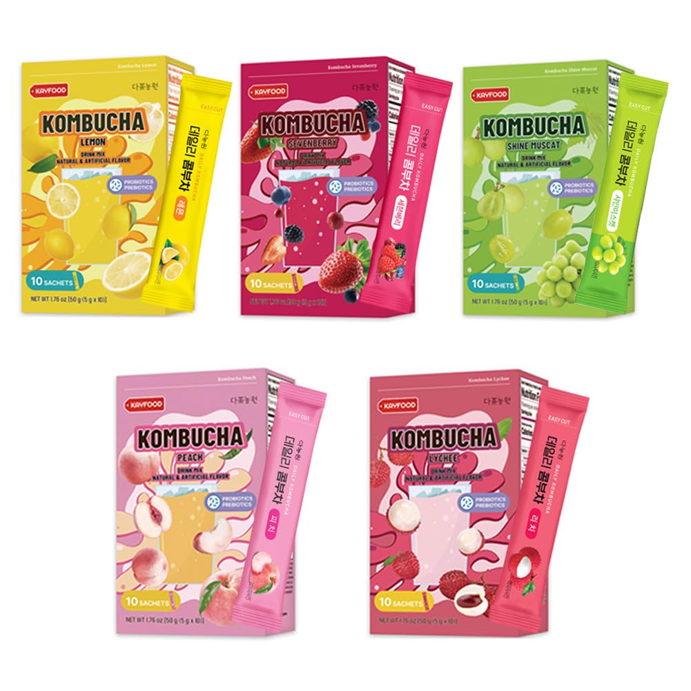 KAYFOOD Garden Daily Shinemuscat Kombucha Tea Powdered Mix, Probiotics & Prebiotics, Zero Sugar, Diet, Healthy Fermented Drinks Korea Workout T (10ST)