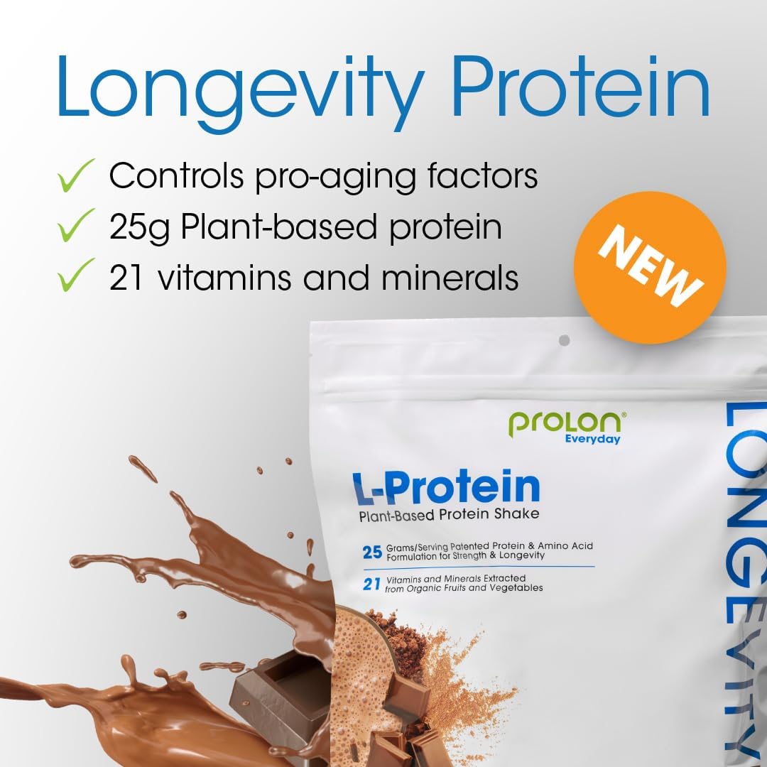 Prolon Longevity Plant Based Protein Powder | Muscle Synthesis & Repair, Healthy Aging, Boost Performance | Vitamins, Gluten Free, Amino Acids, Antioxidants | 25g of Protein | Berry, 12 Packets