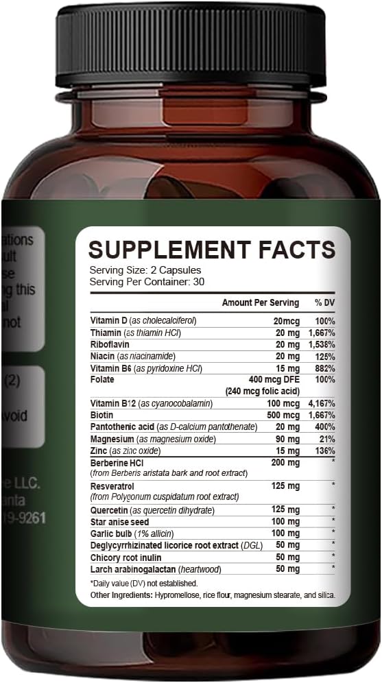 Herbal BEE Gut Health - Gas and Bloating Relief, Constipation, Leaky Gut Repair - Gut Cleanse & Restore Digestion - Promote Regularity, Colon Cleanser, 60 Capsules
