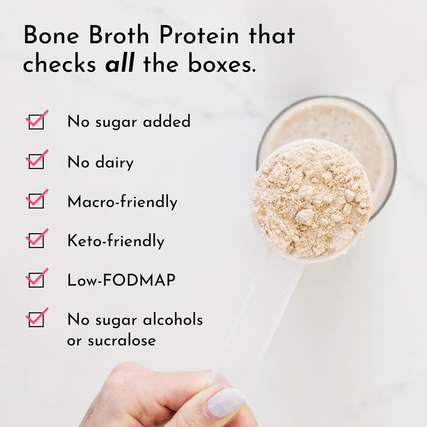 Bone Broth Protein Powder – French Vanilla | 15 Servings | 21 g Grass-Fed Protein per Serving | Dairy-Free | Collagen for Gut, Skin & Joint Support | Made with Real Food Ingredients