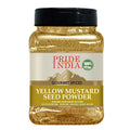 Pride Of India – Yellow Mustard Ground – Gourmet Spice - Ideal for Pickles/Mustard Dressing/Sauces/ Hotdogs – Preservatives & Additives Free – Easy to Store – 8oz. Medium Dual Sifter