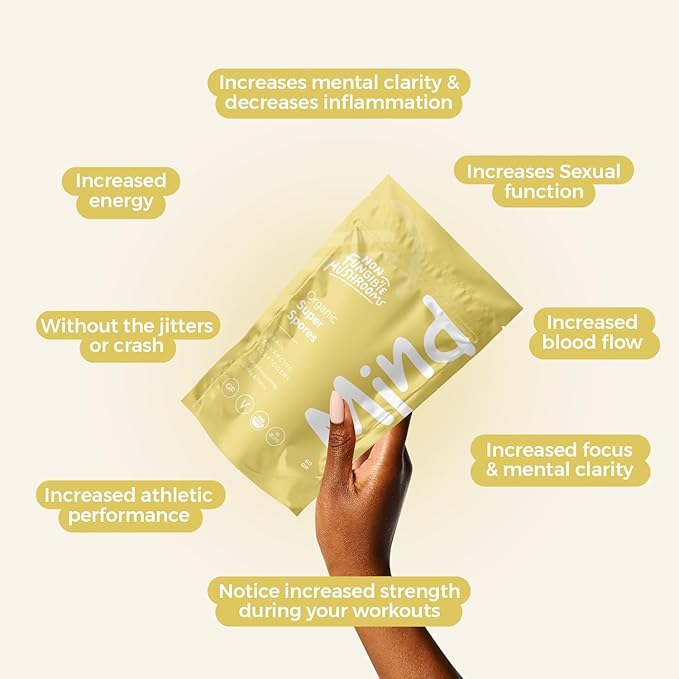 Mind Adaptogenic Mushroom Powder 60g (30 Servings) | 100% Organic Nootropic Mushroom Supplement Powder| Functional Mushroom Blend Powder for Focus
