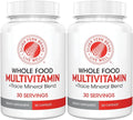 Silver Fern Whole Food Daily Multi Vitamin w/Trace Mineral Blend Supplement - 2 Bottles - 60 Vegicaps Each - 60 Day Supply - Natural, Non-GMO, Vegan, Multivitamin for Men & Women - Zero Synthetics