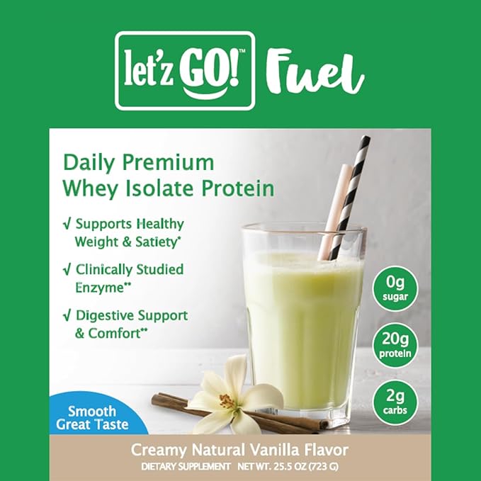Let’z Go Mixed Berry 30-Day Smoothie Kit | Clean Energy Drink Mix (30 Pack) + Whey Isolate Protein (30 Servings) with Shaker Cup | Natural Caffeine, Vitamins C+D, Electrolytes | Sugar-Free