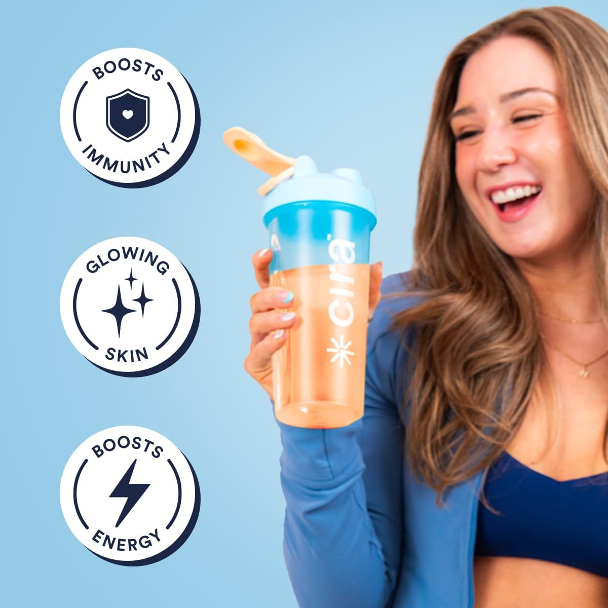 Cira Hydration Powder (45 Servings) - Natural Electrolyte Powder & Drink Mix, Naturally Flavored & Sweetened with Stevia & Himalayan Salt - Peach Mango