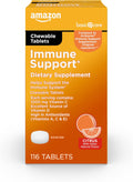 Amazon Basic Care - Chewable Tablets, Immune Support Citrus Chew Tablets, 116 Count
