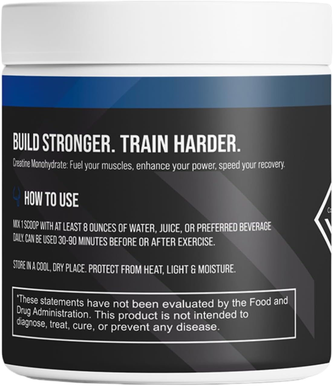 Creatine Monohydrate - Pure & Unflavored Creatine Powder - Vegan, Gluten Free, No Additives, Non-GMO - Easy-Mix Formula for Strength & Performance Support - 5 g per Serving - 50 Servings