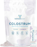WONDERCOW Colostrum Supplement Powder for Gut Health, Immune Support, Muscle Recovery & Wellness | Natural IgG Pure Whole Bovine Colostrum Superfood, Elderberry, 30 Servings