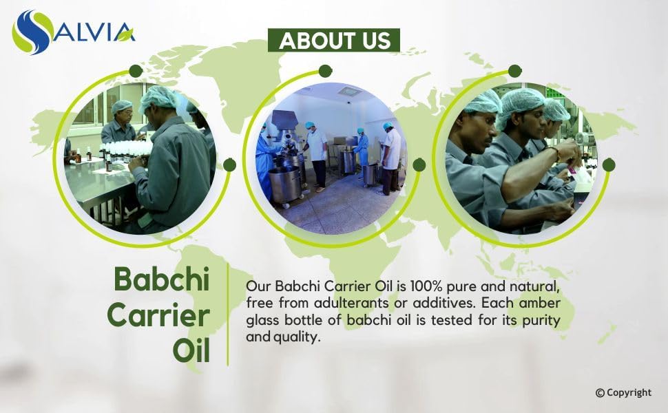 Salvia Babchi Oil (Psoralea Corylifolia) Pure & Natural Undiluted Uncut Cold Pressed Carrier Oil | Use for Aromatherapy | Therapeutic Grade (50 ML with Dropper)