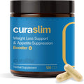 Curaslim Weight Loss Supplement | Berberine, L-Glutamine, 5HTP, Saffron, 10 Natural Ingredients | Appetite Suppressant, Support Energy, Metablism & Sleep | 120 Capsules