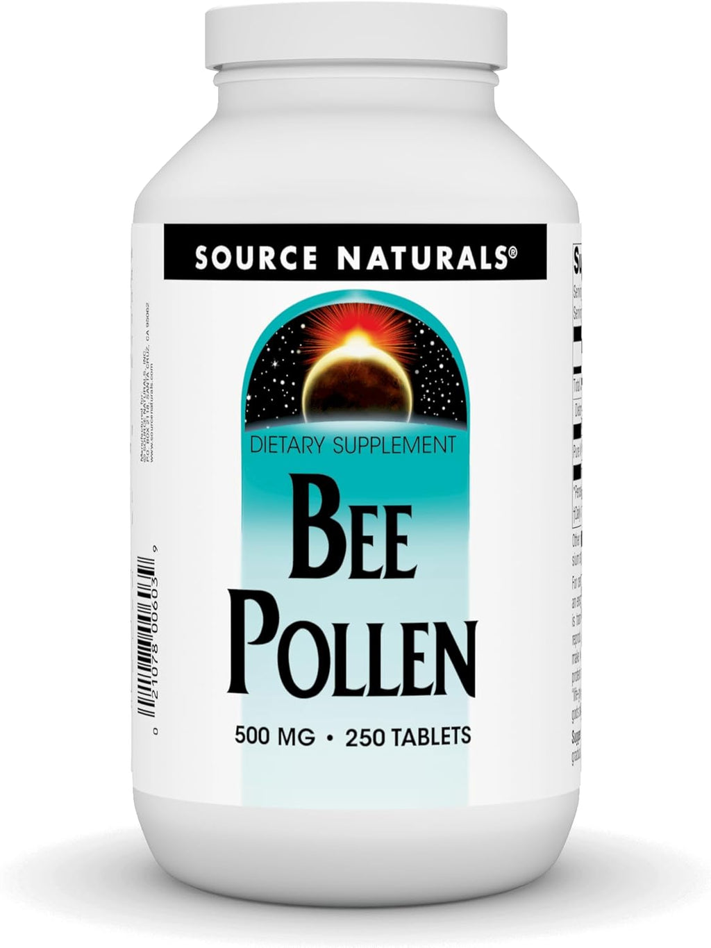 Source Naturals Bee Pollen 500 mg Dietary Supplement - 250 Tablets