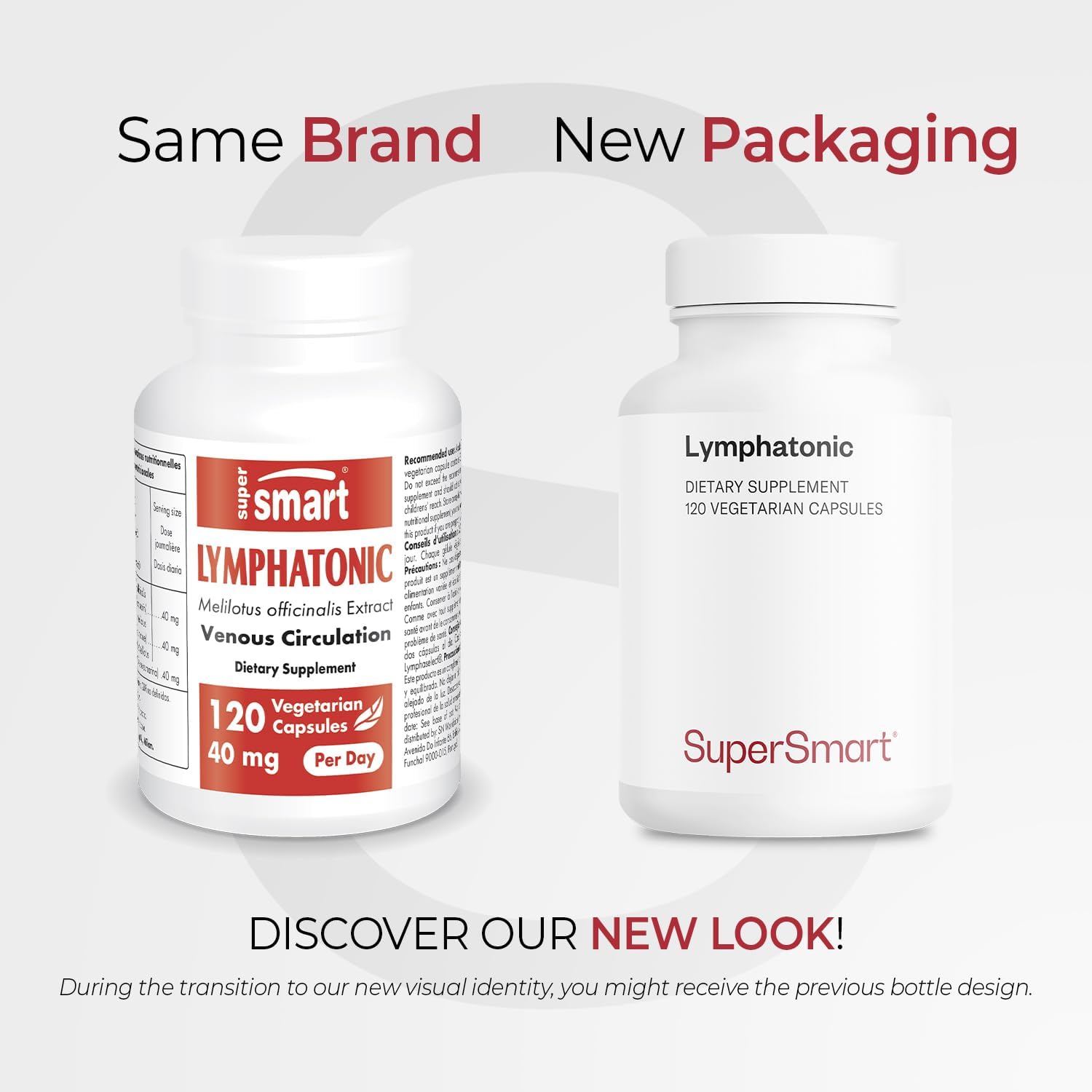 Supersmart - Lymphatonic 40mg per Day - Lymphatic Drainage Supplement - Melilotus Officinalis | Non-GMO & Gluten Free - 120 Vegetarian Capsules