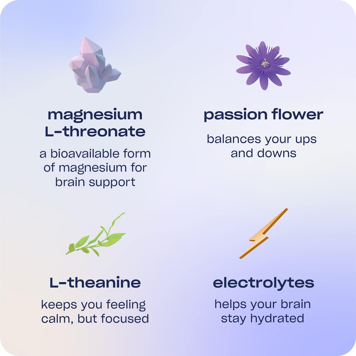 Recess Mood Powder, Calming Magnesium L-Threonate Blend with Passion Flower, L-Theanine, Electrolytes, Magnesium Calm Support Powder Supplement - Unflavored-Pack of 10