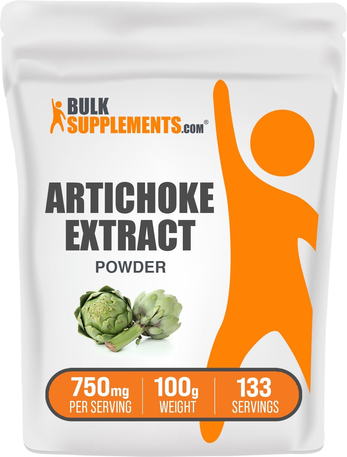 BulkSupplements.com Artichoke Extract Powder - Herbal Supplement, Artichoke Supplement - Vegan & Gluten Free, 750mg per Serving, 100g (3.5 oz) (Pack of 1)