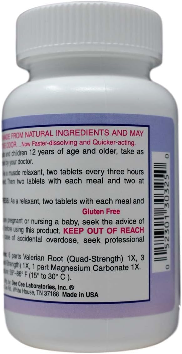 Dee CEE Labs Formula 303 Maximum Strength Tablets, 45 Tablets; All-Natural containing Magnesium for Sore Muscles, Passion Flower, and Valerian Root