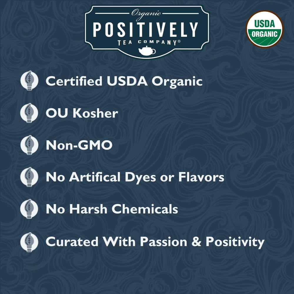 Organic Positively Tea Company, Flavored Black Tea Sampler, Loose Leaf, 4 Ounce, 3 Pack