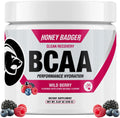Honey Badger BCAA + EAA Amino Acids Powder, BCAAs + L-Glutamine, Keto, Vegan, Sugar Free for Men & Women, Hydration & Post Workout Muscle Recovery Drink Mix, Wild Berry, 30 Servings