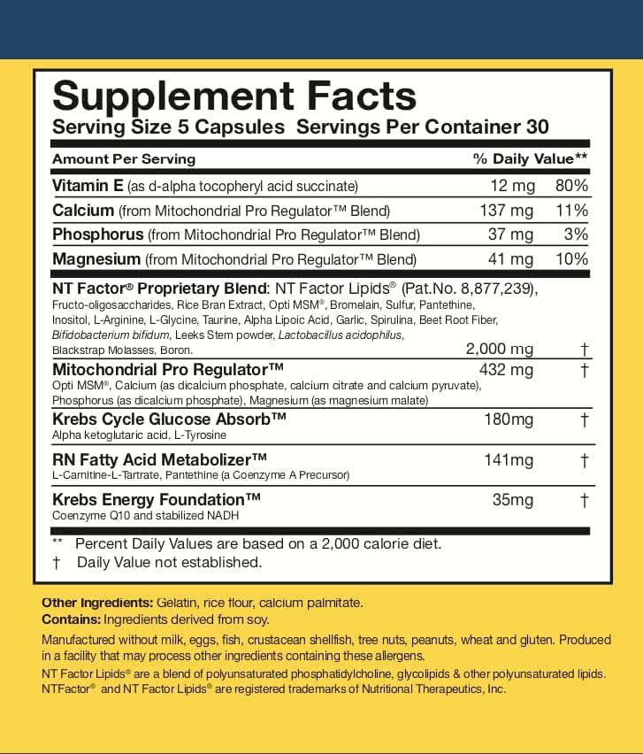 Researched Nutritionals ATP Supplements for Cellular Health & Energy Support - ATP Fuel - Vitamin E, CoQ10 & NADH to Promote Mental Clarity & Healthy Mitochondria (150 Capsules)