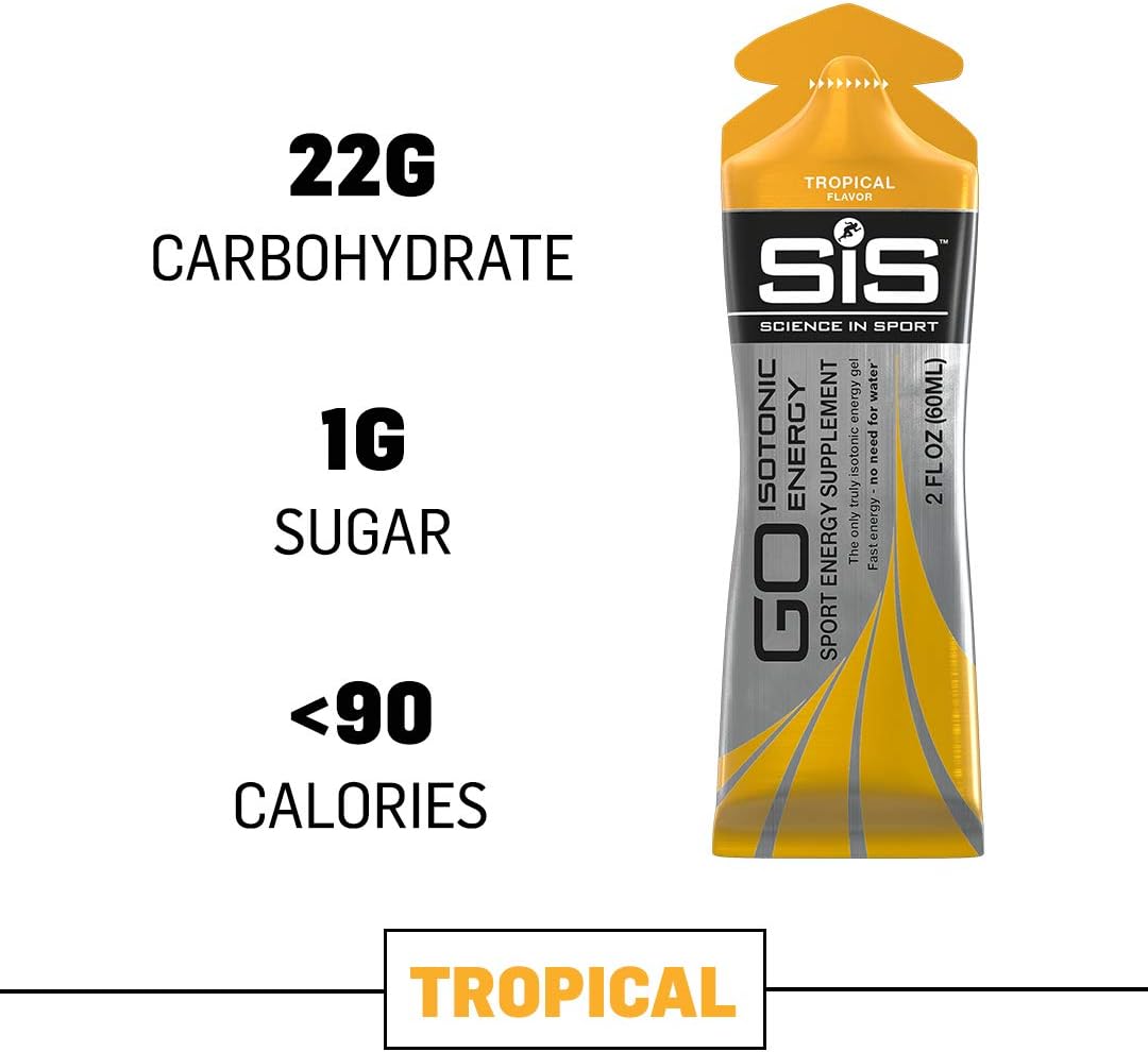 SIS Isotonic Energy Gels, 22g Fast Acting Carbohydrates, Performance & Endurance Sport Nutrition for Athletes, Energy Gels for Running, Cycling, Triathlon, Pineapple - 2 oz - 30 Pack