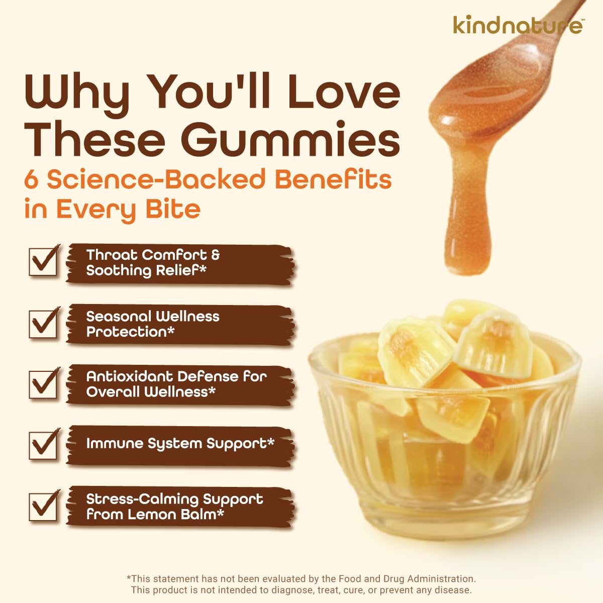 KINDNATURE Manuka Honey Medical Grade Gummies with MGO 643+ | New Zealand Manuka Honey with Zinc, Vitamin C, Elderberry – Immune & Throat Support Supplement | Kids Immune Support