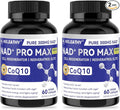 NAD+ Supplement for Men and Women with Resveratrol and CoQ10 Promotes Cell Regeneration and Anti-Aging American-Made NAD+, 60 Capsules(2 Pack)