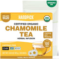HANDPICK, Organic Chamomile Tea Bags (100 Herbal Tea Bags) Caffeine Free| Premium Floral Chamomile Herbal Tea in Eco-Conscious Teabags | Direct from Source