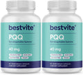 BESTVITE PQQ 40mg (Pyrroloquinoline Quinone) (120 Vegetarian Capsules) (60 x 2) - No Stearates - Vegan - Non GMO - Gluten Free