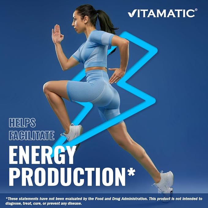 Vitamatic Vitamin B12 1000 mcg Fast Dissolve – 365 Tablets – Natural Berry Flavor – Supports Energy Metabolism & Nervous System Health