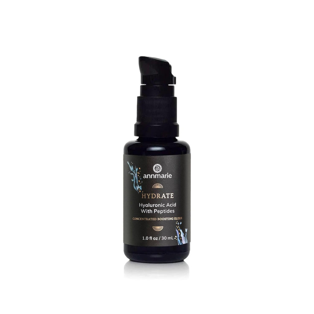 Annmarie Hydrate Concentrated Boosting Elixir - Hyaluronic Acid with Vegan Collagen Peptides, 30ml | Deeply Hydrates, Plumps, and Strengthens Skin | MADE SAFE Approved for All Skin Types
