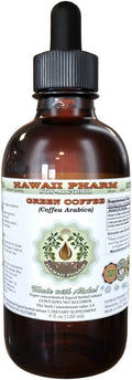 Green Coffee Alcohol-Free Liquid Extract, Green Coffee (Coffea Arabica) Dried Bean Glycerite Hawaii Pharm Natural Herbal Supplement 4 oz