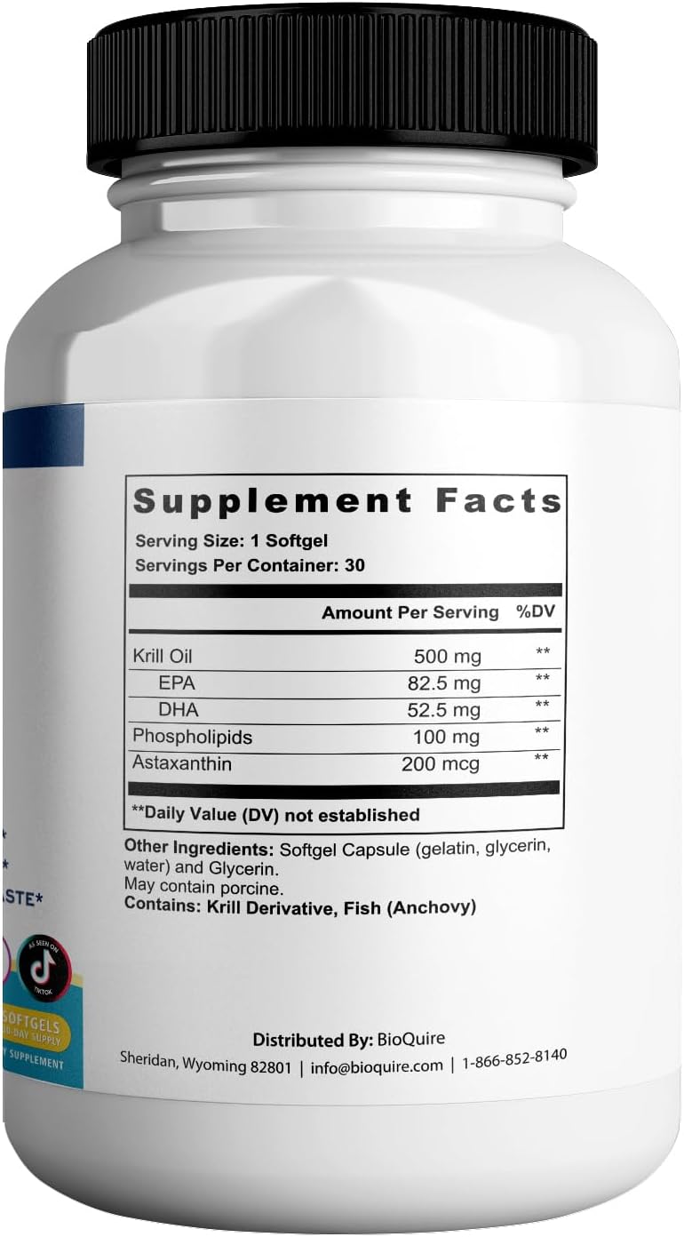 Northern Naturals Omega 3 Krill Oil for Men, 500mg, 30 Softgels, Fish-Free Taste, Supports Eye, Brain and Joint Health (3)