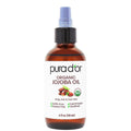 PURA D'OR 4 Oz Organic Jojoba Oil - USDA Certified - 100% Pure & Natural Moisturizer - Cold Pressed, Unrefined, Hexane Free Base Carrier Oil For DIY Skin Care, Hair, Face & Nails
