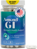 Amend GI All-Natural Stomach Health Support 60 Capsules - Nutraceutical for Stress-Induced Ulcer Symptoms - Supports Healing and Digestive Health with Asiatica Extract & CM Chitosan