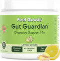 Feel Goods Gut Guardian, Organic Fiber, Probiotic & Prebiotic Powder, Sugar Free, Herbs for Bloat, Gut Health Support, Digestive Health for Men & Women, Non GMO, Vegan, Lemon Ginger, 30 Servings