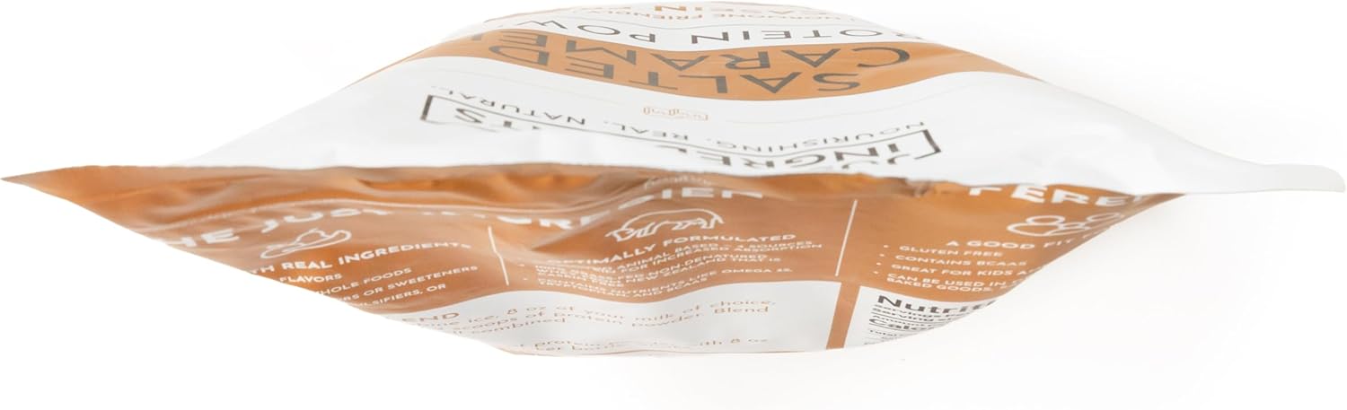Salted Caramel Protein Powder – 30-Serving Blend with 100% Grass-Fed Whey & Organic Plant Proteins – Flavored with Real Ingredients – Supports Muscle Recovery & Energy