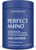 BodyHealth PerfectAmino Powder - BCAA and EAA Powder for Pre and Post Workout - Amino Acid Energy Drink for Men and Women to Support Lean Muscle and Recovery - Unflavored - 60 Servings